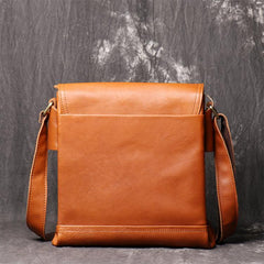 Black LEATHER MEN'S Vertical Side bag  Vertical MESSENGER BAG Small Courier Bag FOR MEN - iwalletsmen