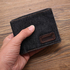 Denim Wallets Denim Mens Slim billfold Wallet Denim Bifold Wallets For Men