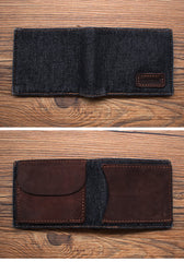 Denim Wallets Denim Mens Slim billfold Wallet Denim Bifold Wallets For Men