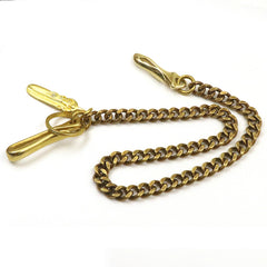 Cool Brass Mens Key Chain Long Gold Wallet Chain Pants Chain Biker Wallet Chain For Men - iwalletsmen