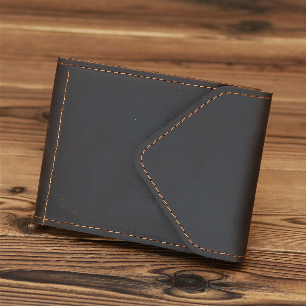 Brown Leather Mens License ID Wallets Front Pocket Wallet Cards Wallet for Men