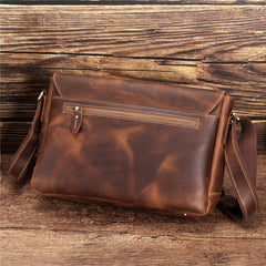 Vintage Coffee Leather Mens Side Bag Messenger BAG School Courier Bag FOR MEN