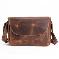 Vintage Coffee Leather Mens Side Bag Messenger BAG School Courier Bag FOR MEN