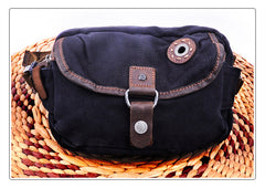 Canvas Mens Chest Bag Khaki Waist Bag Black Canvas Fanny Pack Shoulder Bag For Men - iwalletsmen