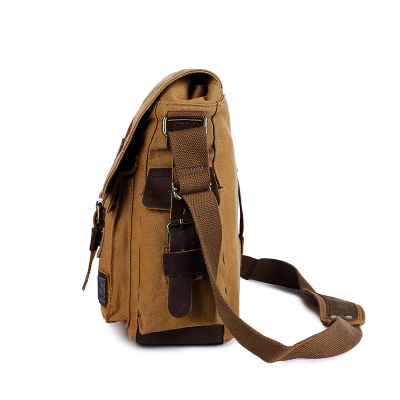 Black Shoulder Bag / Brown Leather / Messenger Bag / Travel 