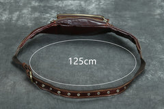 Coffee Leather Fanny Pack Men's Coffee Chest Bag Hip Bag Phone Waist Bag For Men