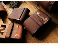 Cool Wooden Leather Mens 20pcs Cigarette Case With Belt Loop Best Cigarettes Holder Box for Men