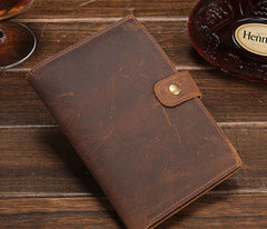 Cool Brown Vintage Mens Leather Long Wallet Bifold Long Wallet for Men - iwalletsmen