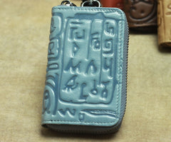 Cool Leather Aztec Designed Mens Car Key Key Wallet Small Key Holders for Men - iwalletsmen