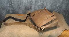 Cool Leather Mens Small Side Bag Small Shoulder Bag Messenger Bag for Men - iwalletsmen