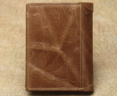 Cool Leather Mens Small Wallet billfold Bifold Wallet Front Pocket Wallet for Men - iwalletsmen