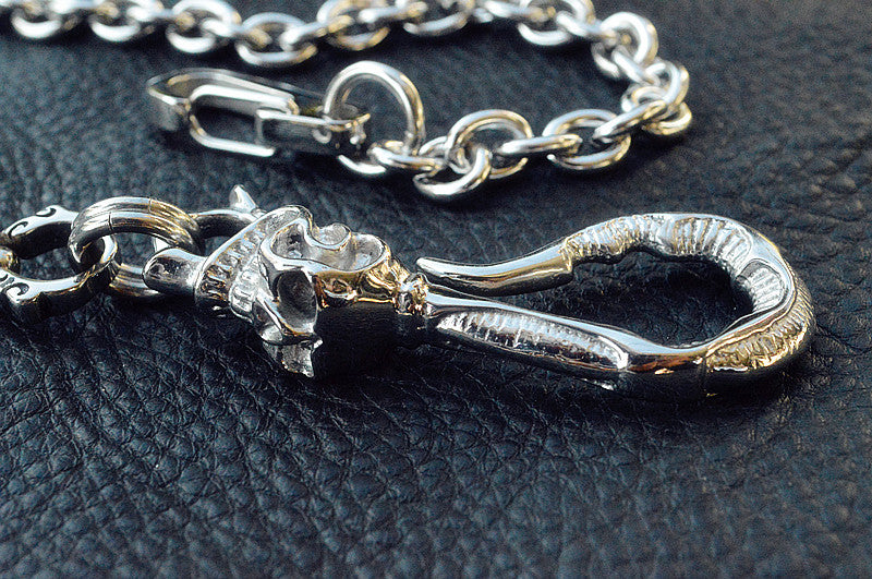 27'' Metal Biker Chain Silver Double Wallet Chain Handcuffs Long Pants –  iwalletsmen