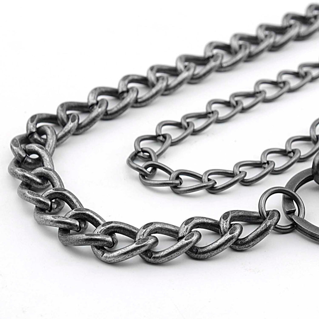 ZJ Badass Stainless Steel Mens Double Layer Pants Chain Long Wallet Chain for Men