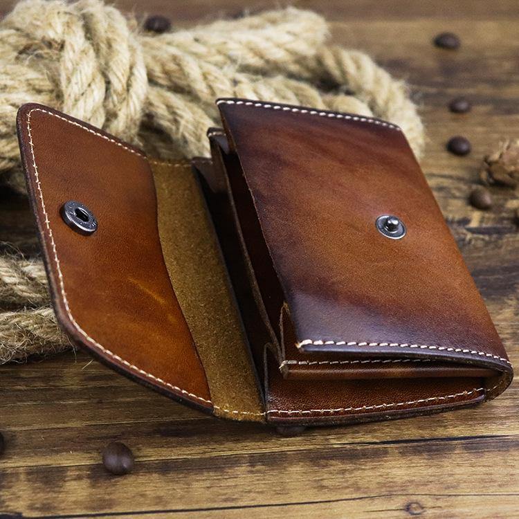 Amazon.com: Vintage Leather Hasp Small Wallet Coin Pocket Purse Card Holder  Men Wallets Money Cartera Hombre Bag Male Clutch (Brown) : Clothing, Shoes  & Jewelry