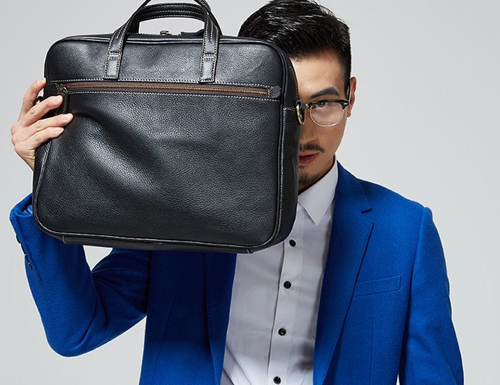 Handmade Leather Mens Cool Messenger Bag Briefcase Work Bag Business B –  iwalletsmen