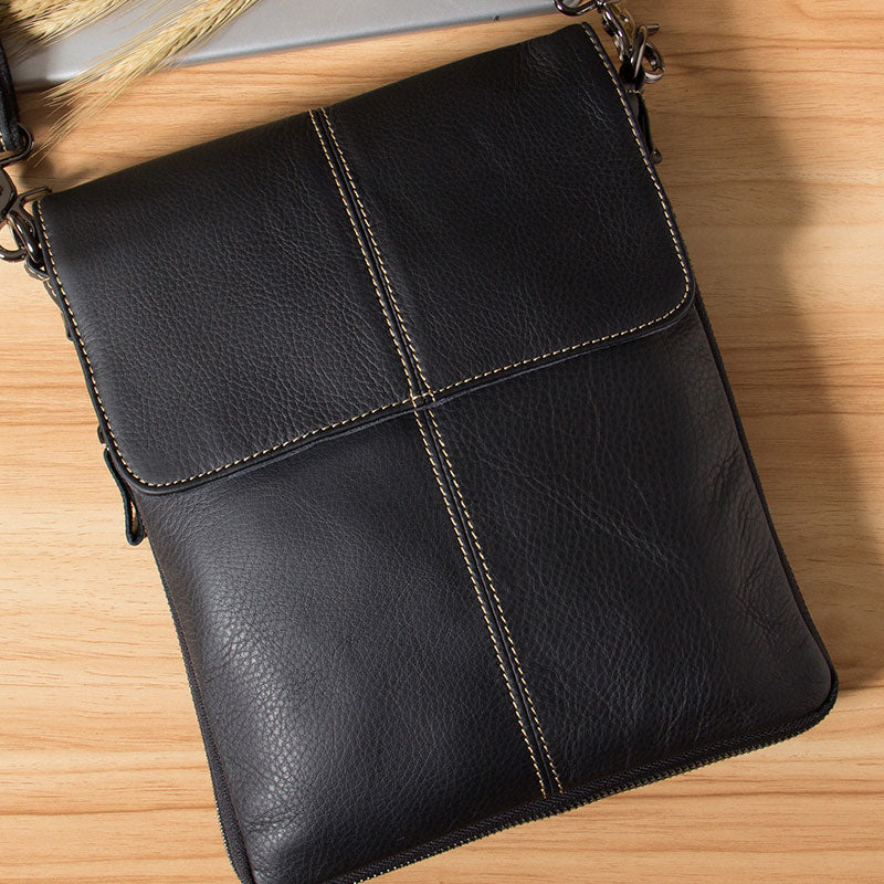 Buy Rhyhorn Leather Business Messenger Bag Vintage Messenger Bag Leather  Shoulder for Men Business Travel Crossbody Purse Phone Bag Purse Bag  (BLACK) at Amazon.in