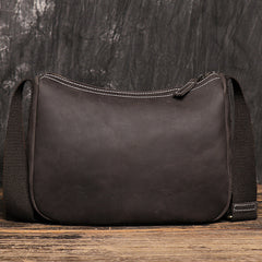 Trendy Coffee Leather Men's Small Side Bag Postman Bag Messenger Bag For Men