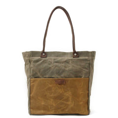 Green Waxed Canvas Tote Bags Messenger Bag Green Mens Canvas Tote Tote Purse For Men - iwalletsmen