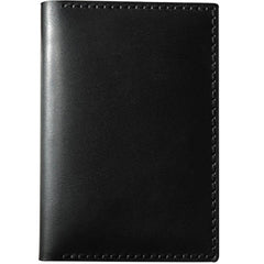 Handmade Black Mens Slim Travel Billfold Wallets Personalized Leather Passport Wallet for Men - iwalletsmen