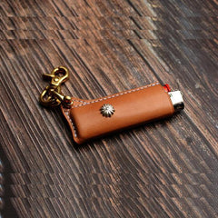 Handmade Coffee Bic j3 j5 j6 Leather Lighter Cases Leather Bic j3 j5 j6 Lighter Holder Leather Bic j3 j5 j6 Lighter Covers For Men - iwalletsmen