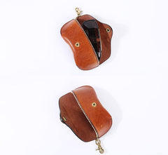 Handmade Mens Cool Brown Leather Glasses Case Glasses Box Black Glasse –  iwalletsmen