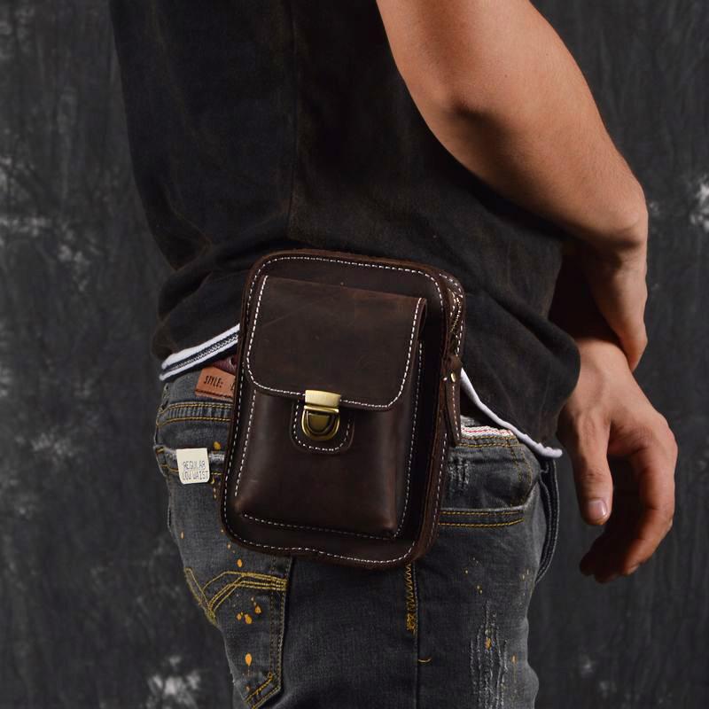 5 Colors Upgrade New Men Leather Vintage Pack Waist Bag Belt Clip Phone  Holster Travel Hiking Cell Mobile Phone Case Cover Belt Pouch Purse （Belt  Not Included ） | Wish