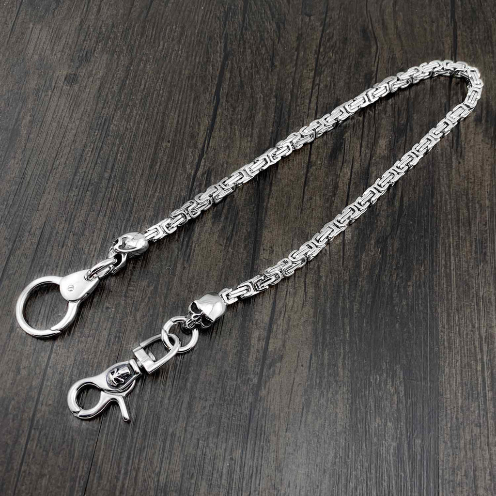 WG Badass Silver Mens Long Wallet Chain Biker Wallet Chain Pants Chain for Men Brown / 53cm