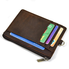 Leather Men's Slim Biker Chain Wallets Front Pocket Wallet with Chain For Men