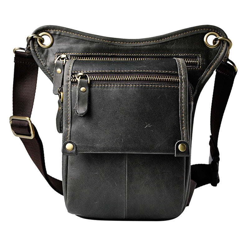 Leather Drop Leg Bag Belt Pouch Mens Waist Bag Shoulder Bag for Men –  iwalletsmen