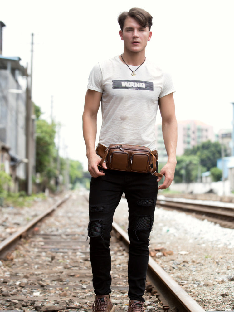 Men's Designer Belt Bags, Leather Waist Bags