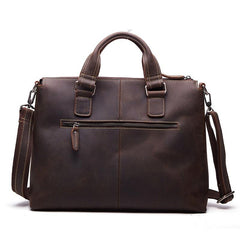 Vintage Leather Mens Briefcase Cool Work Briefcase Business Briefcase Laptop Briefcase For Men - iwalletsmen