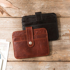 Leather Mens Card Holder Slim Front Pocket Wallet Card Wallets for Men - iwalletsmen