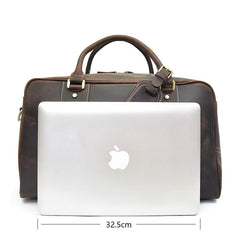 Vintage Leather Mens Weekender Bag Vintage Cool Travel Bag Duffle Bag for Men - iwalletsmen