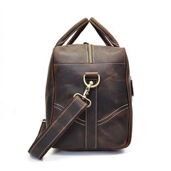 Vintage Leather Mens Weekender Bag Vintage Cool Travel Bag Duffle Bag for Men - iwalletsmen