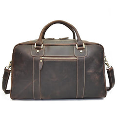 Vintage Leather Mens Weekender Bag Vintage Cool Travel Bag Duffle Bag for Men - iwalletsmen