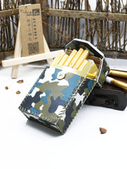 Handmade Leather Cigarette Holder Mens Camouflage Cool Cigarette Holder Case for Men - iwalletsmen