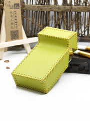 Cute Handmade Leather Womens Green Cigarette Holder Case for Women - iwalletsmen