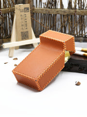 Handmade Brown Leather Cigarette Holder Mens Cool Cigarette Holder Case for Men - iwalletsmen