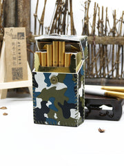 Handmade Leather Cigarette Holder Mens Camouflage Cool Cigarette Holder Case for Men - iwalletsmen