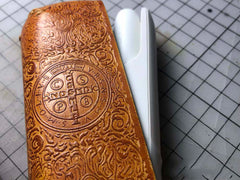 Handmade Tooled Moment Leather Mens IQOS 3.0 Cigarette Case IQOS3.0 Holder for Men - iwalletsmen