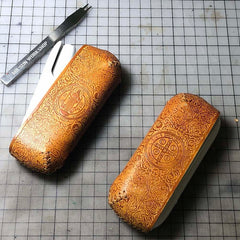 Handmade Tooled Moment Leather Mens IQOS 3.0 Cigarette Case IQOS3.0 Holder for Men - iwalletsmen