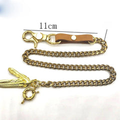 Cool Brass 19'' Mens Pants Chain Key Chain Rock Biker Wallet Chain Jeans Chain Jean Chains for Men - iwalletsmen