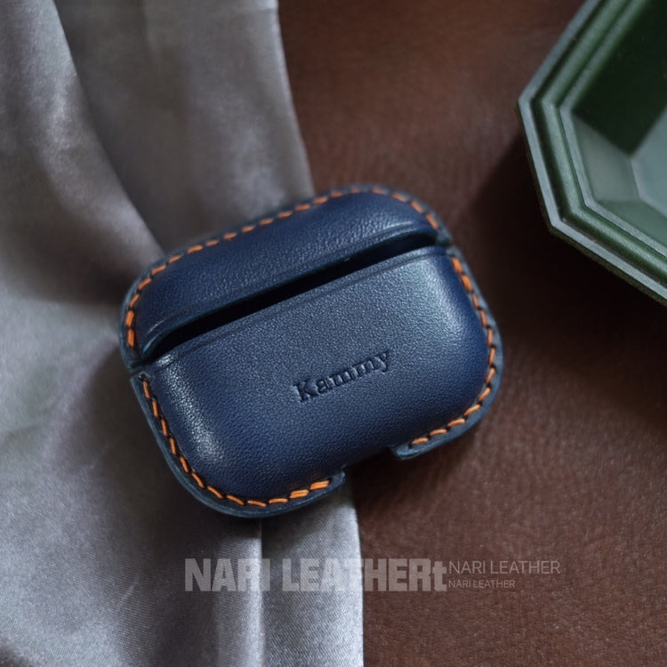 Personalized airpod best sale case leather