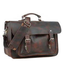 Vitnage Brown Leather Men's Camera Shoulder Bag SLR SIDE BAG Camera Handbag For Men - iwalletsmen