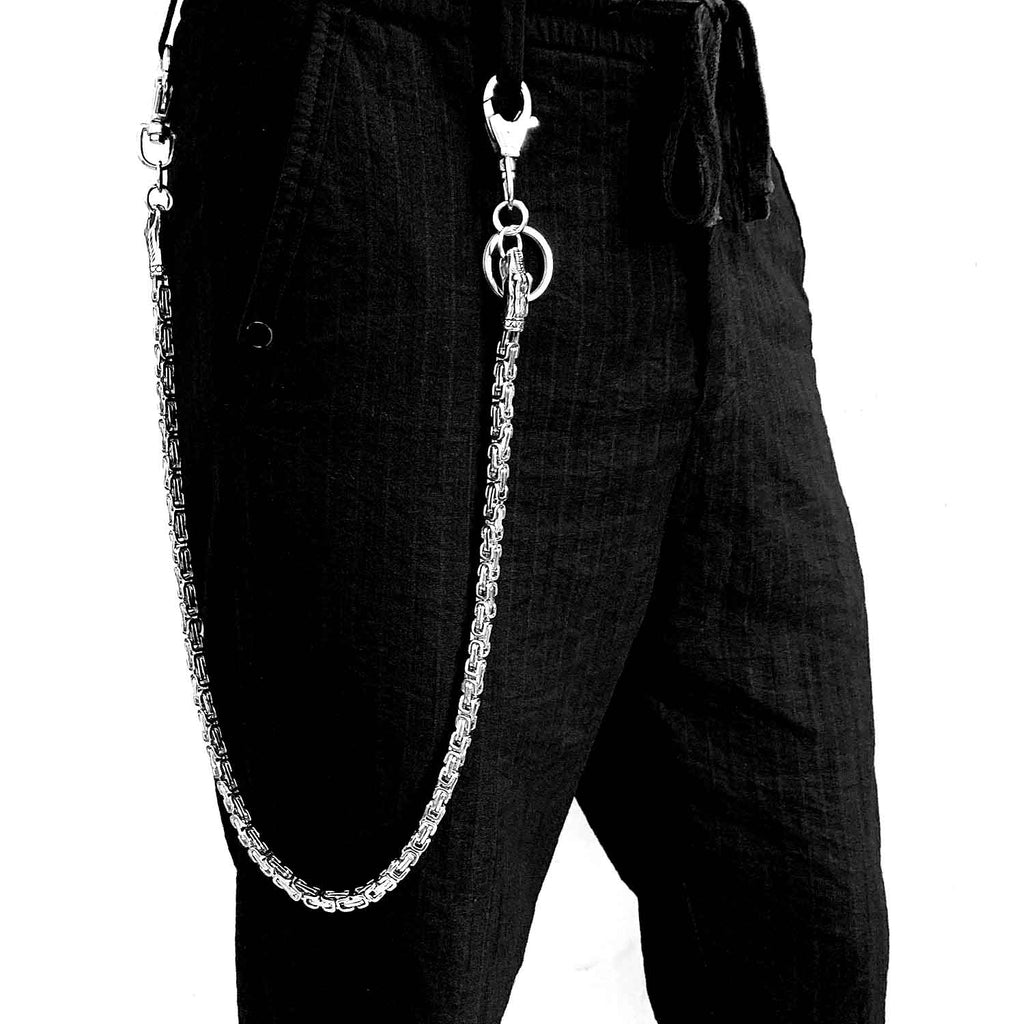 Cool Men's Rock Puck Long Stainless Steel Pants Chain Biker Wallet Cha –  iChainWallets