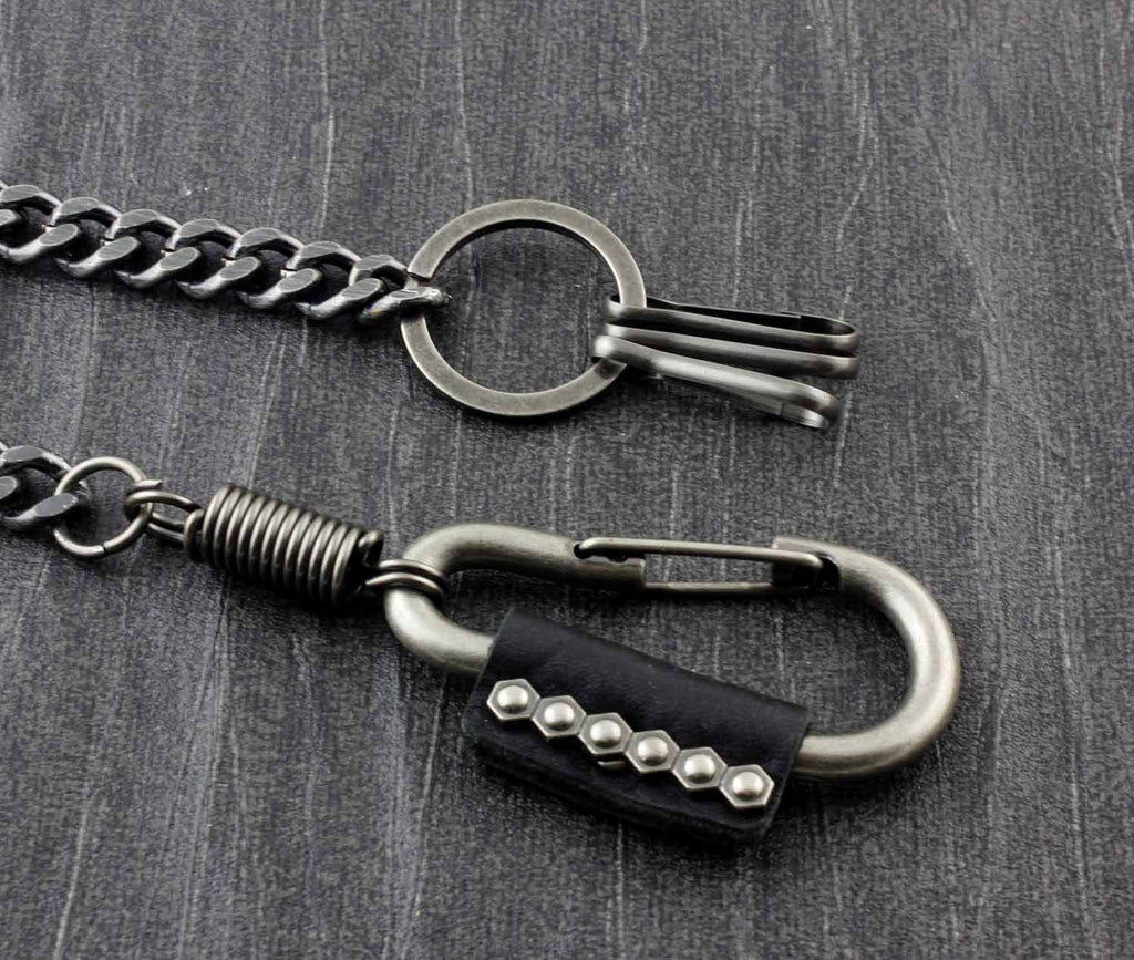 Waist Chain Black with 2 Way Tracking Punk Style Cool Vintage Fashion  Unisex Keychain Wallet Chains for Men Goth Punk Trousers - AliExpress