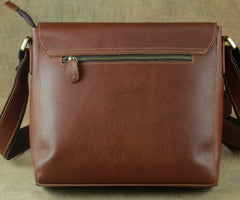 Leather Brown Mens Vintage Small Side Bag Shoulder Bags Small Messenger Bag For Men - iwalletsmen