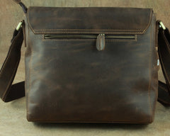 Leather Brown Mens Vintage Small Side Bag Shoulder Bags Small Messenger Bag For Men - iwalletsmen