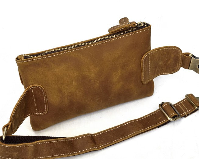 Cool Handmade Brown Leather Men Fanny Pack Hip Bag Bum Pack Waist Bag –  imessengerbags