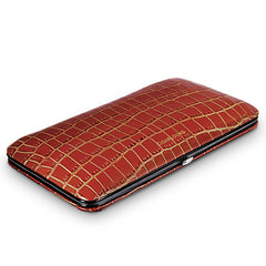 Best Brown Leather&Cedar Mens 5pcs Cigar Cases Alligator Pattern Leather Cigar Cases for Men